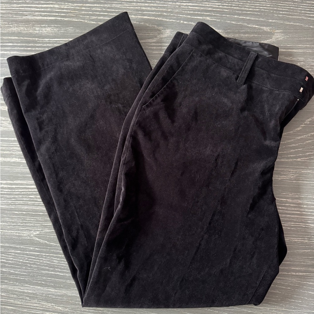 Coldwater Creek Trouser Fit Black Velour pants. Size 14P